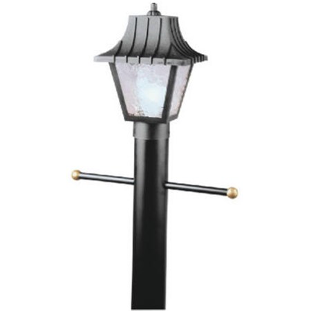 Brightbomb 66875 8 in. Post Top Lantern; Black BR573810